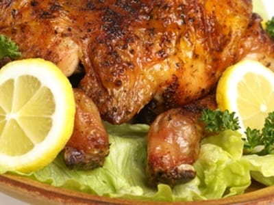 Печено пиле с пълнеж от сирене