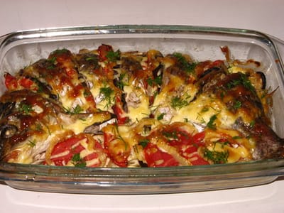 Шаран със зеленчуци