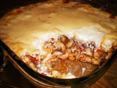 Макарони на фурна с кайма и гъби