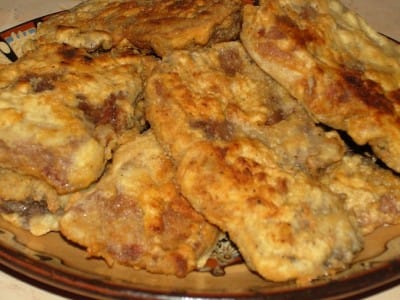 Паниран телешки език