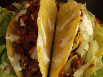 Мексикански такоси с телешка кайма