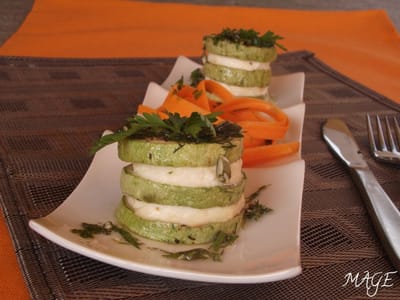 Жарнати тиквички с моцарела