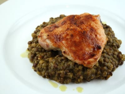 Печено пиле с леща